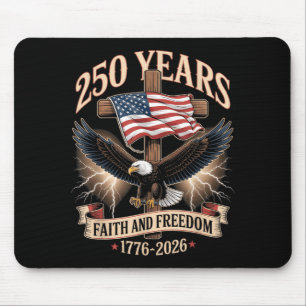 250 Jahre Glaube und Freiheit Christlich USA 250. Mousepad