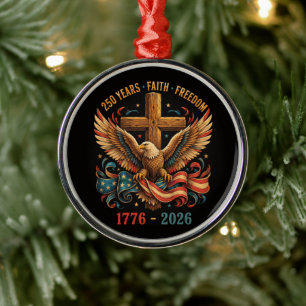 250 Jahre Glauben und Freiheit Patriotischer Adler Ornament Aus Metall