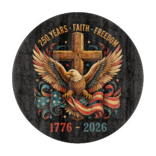 250 Jahre Glauben und Freiheit Patriotischer Adler Schneidebrett