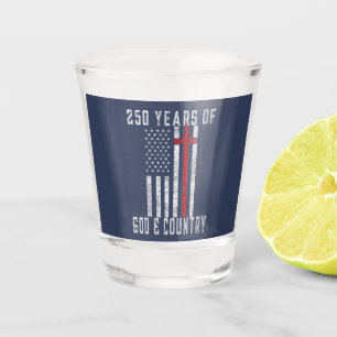 250 Jahre Gott & Vaterland Patriotisches Design Schnapsglas