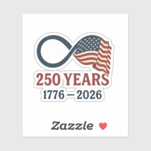 250 Jahre Jahrestag 1776-2026 USA Patriotic Aufkleber