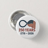 250 Jahre Jahrestag 1776-2026 USA Patriotic Button (Vorne & Hinten)