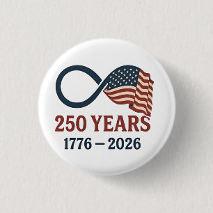 250 Jahre Jahrestag 1776-2026 USA Patriotic Button