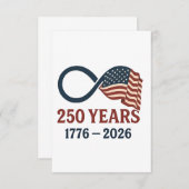 250 Jahre Jahrestag 1776-2026 USA Patriotic Dankeskarte (Vorne/Hinten)