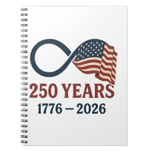 250 Jahre Jahrestag 1776-2026 USA Patriotic Notizblock