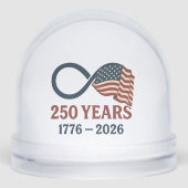 250 Jahre Jahrestag 1776-2026 USA Patriotic Schneekugeln (Vorderseite)