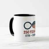 250 Jahre Jahrestag 1776-2026 USA Patriotic Tasse (Vorderseite Links)