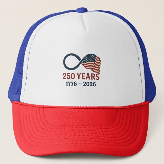 250 Jahre Jahrestag 1776-2026 USA Patriotic Truckerkappe (Vorderseite)