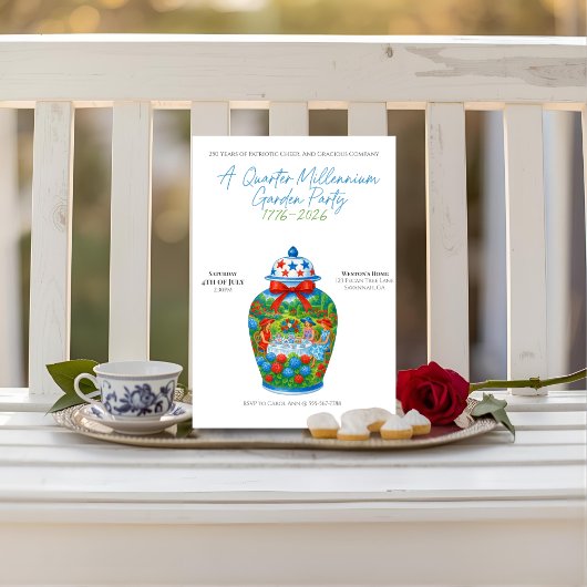 250 Jahre Jubiläum Ginger Jar Garten Party Einladung