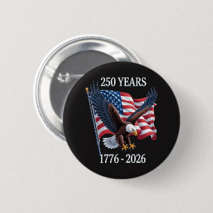 250 Jahre Jubiläum USA Amerikanische Flagge 1776-2 Button