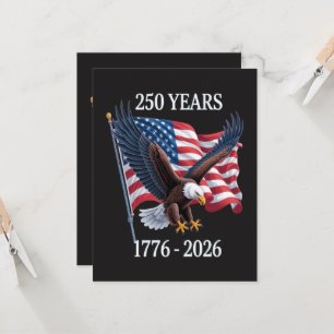 250 Jahre Jubiläum USA Amerikanische Flagge 1776-2 Einladung
