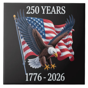 250 Jahre Jubiläum USA Amerikanische Flagge 1776-2 Fliese