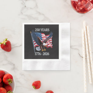 250 Jahre Jubiläum USA Amerikanische Flagge 1776-2 Serviette