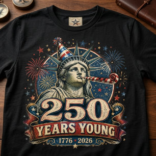 250 Jahre jung Amerika 250 Statue der Freiheit T-Shirt