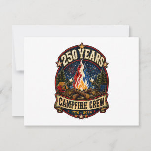 250 Jahre Lagerfeuer-Crew 1776 2026 250. 4. Juli C Save The Date