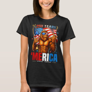 250 Jahre Merica 250. USA-Flagge Sasquatch T-Shirt