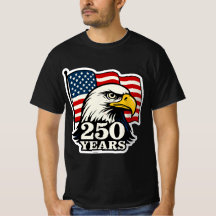 250 Jahre Patriotischer Adler & Flag Design