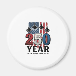 250 Jahre Patriotisches Jet Vintage Gravur Shirt D Magnet