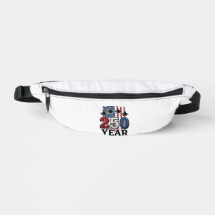250 Jahre Patriotisches Jet Vintage-Stickerei-Shir Bauchtasche