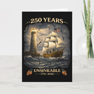 250 Jahre Patriotisches Tall Ship 1776-2026 250. G Karte