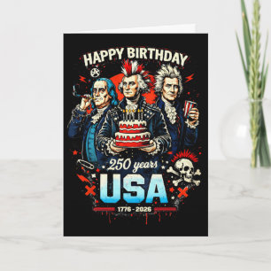 250 Jahre Punk Rock USA Gründungsväter 1776 4.  Karte