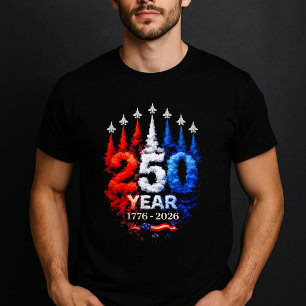 250 Jahre Rot Weiß Blau Rauch Jets USA T-Shirt