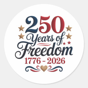 250 Jahre Runder Aufkleber