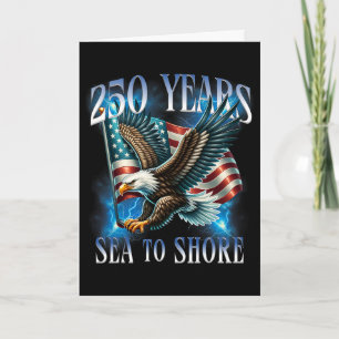 250 Jahre See an Land Adler und Flagge Militär 250 Karte