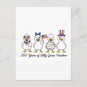 250 Jahre Silly Goose Freedom Semiquincentenn Ankündigungspostkarte