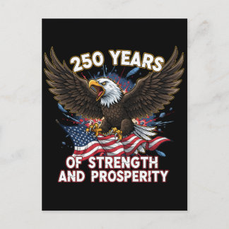 250 Jahre Stärke Adler Patriotisch Postkarte