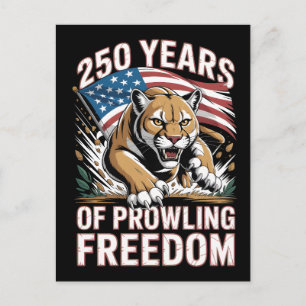 250 Jahre streunende Freiheit Puma Art Postkarte