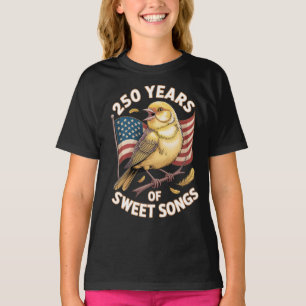 250 Jahre süße Gesänge Kanarien-Kunst T-Shirt