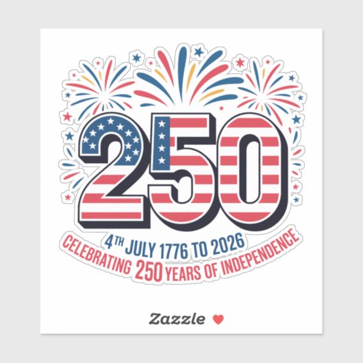250 Jahre Unabhängigkeit Aufkleber (Blatt)