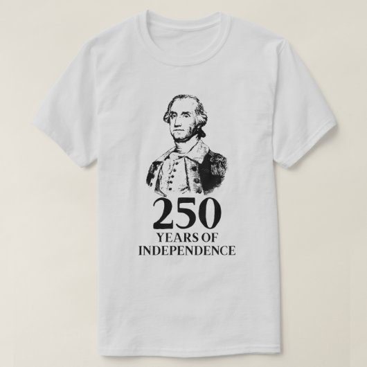 250 Jahre Unabhängigkeit George Washington T-Shirt (Design vorne)