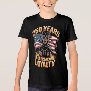 250 Jahre unerschütterliche Treue Dobermann Tri-Blend Shirt