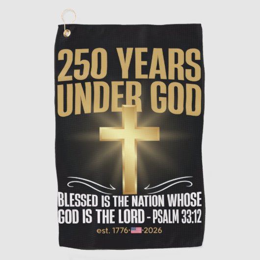 250 Jahre unter Gott Golfhandtuch (Vorderseite)