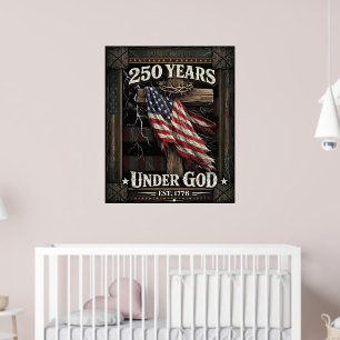 250 Jahre unter Gott Wir das Volk USA 2026 Kreuz Poster