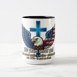 250 Jahre unter Gott Zweifarbige Tasse