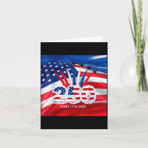 250 Jahre USA 1776 2026 4. Juli Jet patriotisch Karte