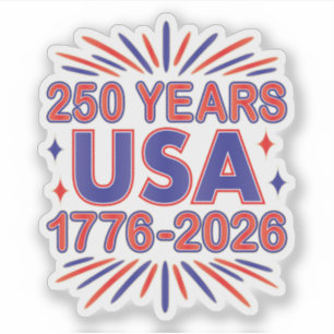 250 Jahre USA   1776-2026 Halbjahr Aufkleber