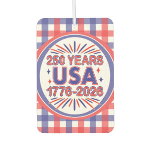 250 Jahre USA   1776-2026 Halbjahr Autolufterfrischer