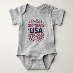 250 Jahre USA 1776-2026 Halbjahr Baby Strampler