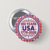 250 Jahre USA | 1776-2026 Halbjahr Button (Vorne & Hinten)