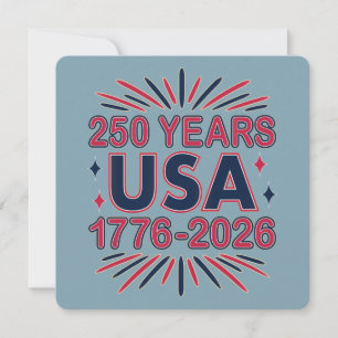 250 Jahre USA   1776-2026 Halbjahr Einladung