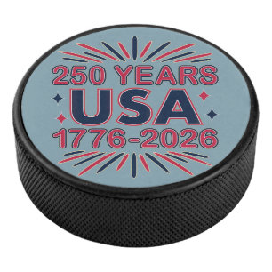 250 Jahre USA   1776-2026 Halbjahr Eishockey Puck