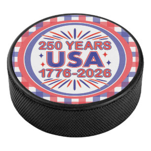 250 Jahre USA   1776-2026 Halbjahr Eishockey Puck