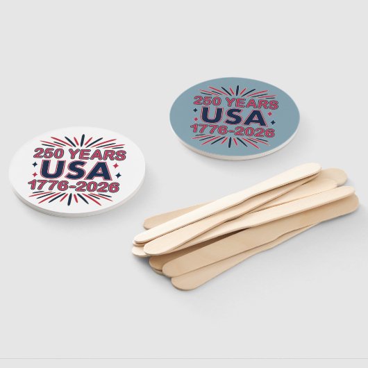 250 Jahre USA | 1776-2026 Halbjahr Fächer (Non-assembled)