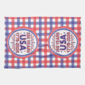 250 Jahre USA | 1776-2026 Halbjahr Geschirrtuch (Horizontal)