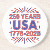 250 Jahre USA | 1776-2026 Halbjahr Getränkeuntersetzer (Vorne)