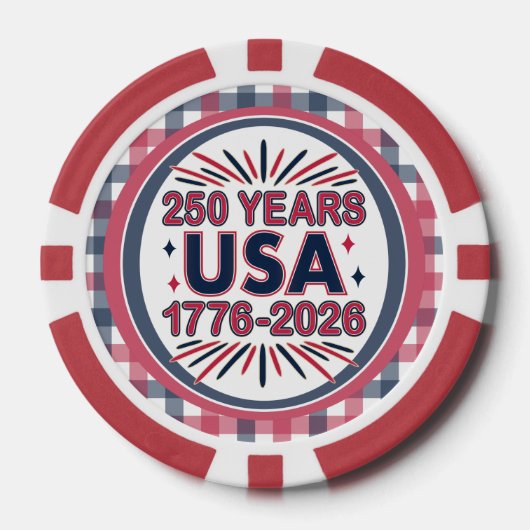 250 Jahre USA | 1776-2026 Halbjahr Pokerchips (Vorderseite)
